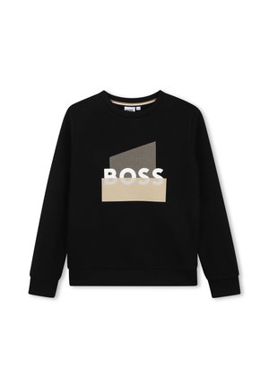 BOSS Kidswear, FLEECE-SWEATSHIRT - Sudadera - black