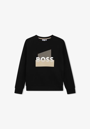 BOSS Kidswear, FLEECE-SWEATSHIRT - Sudadera - black