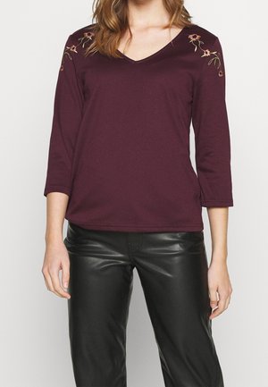 Langarmshirt - bordeaux