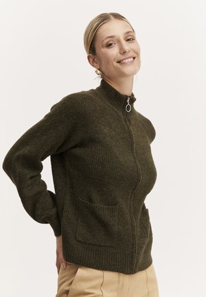 b.young BYMARTINE POCKET - Cardigan - olive night melange