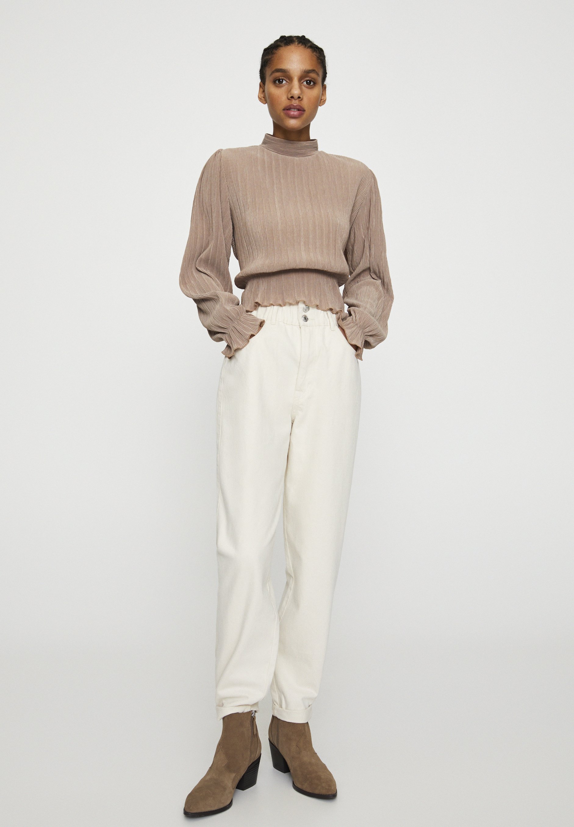 sand straight leg jeans