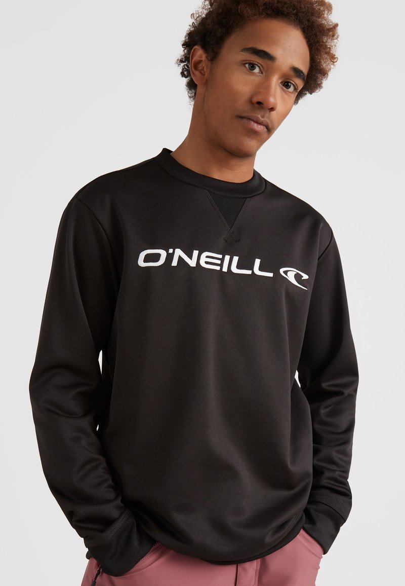 Zwarte sweatshirt met lange mouwen, ronde hals en gestructureerde stof. Voorzien van het witte "O'Neill" logo op de borst. Glad afwerking.