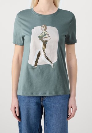 ONLY, T-shirt imprimé - green