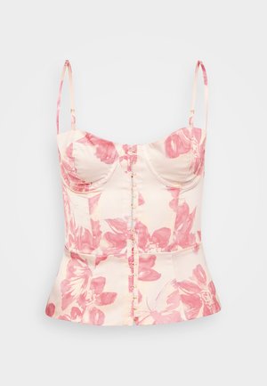 KIKI DE MONTPARNASSE PAPILLON ET ORCHIDEE CORSET - Korsetas - pink