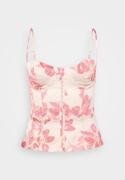 KIKI DE MONTPARNASSE PAPILLON ET ORCHIDEE CORSET - Korsetas - pink