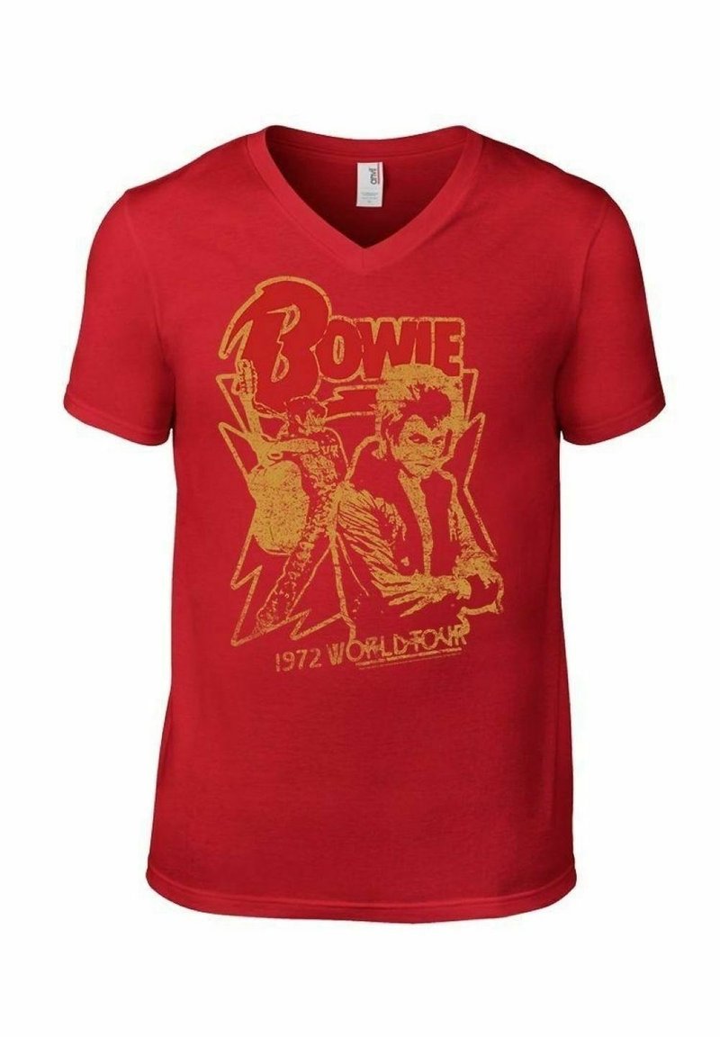 rockshirts DAVID BOWIE 1972 T-shirt print red/rood