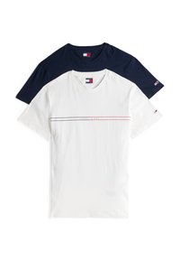 ENTRY 2 PACK - T-shirt med print - dark night navy/ecru