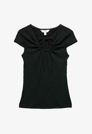 Marks & Spencer, TEXTURED KEYHOLE TOP. - Bluse - black