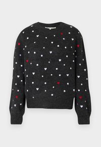 COSY DOT - Strikkegenser - grey/white