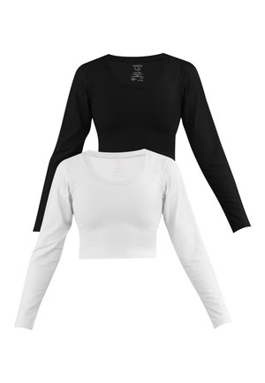 CROP PACK - Langarmshirt - schwarz weiß