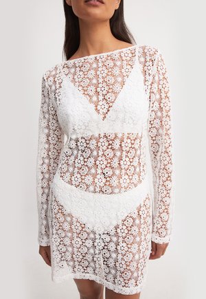 WIDE SLEEVE MINI  - Denné šaty - white