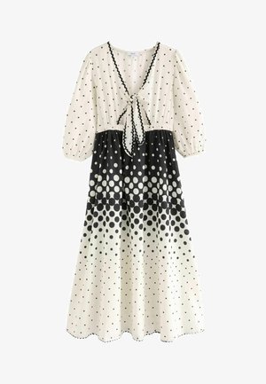 Next LONG SLEEVE REGULAR FIT - Maxiklänning - white black