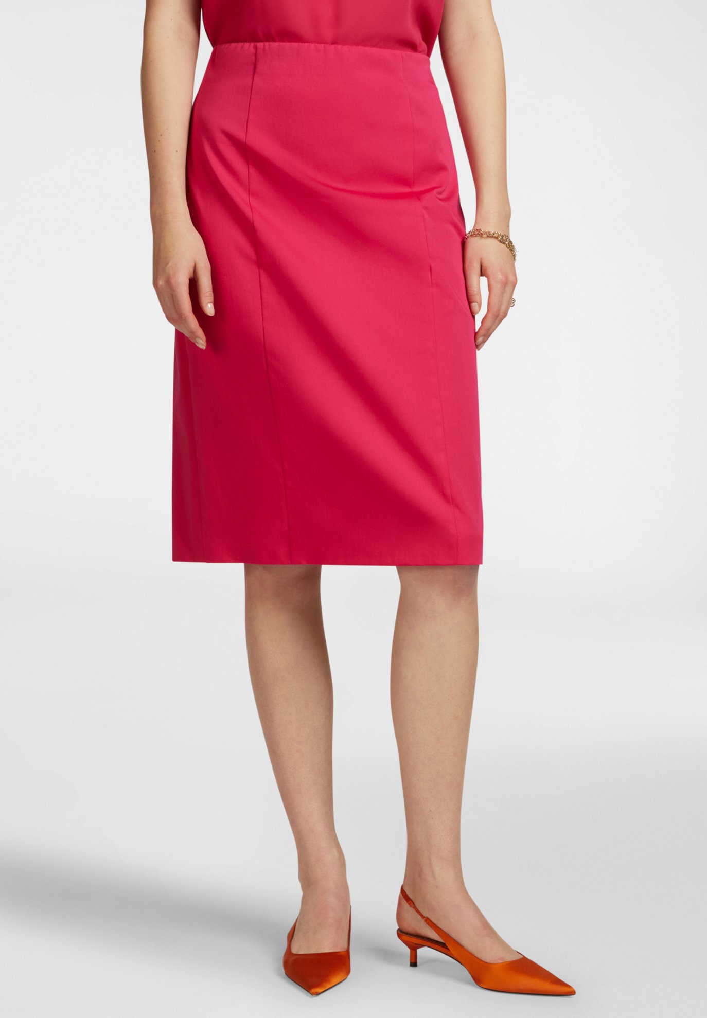 Midi Kokerrok Roze Kokerrok Elena Mirò DRITTA TINTA Kokerrok Rosso