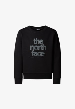 Hanorac negru cu logo-ul "the north face" într-un design îndrăzneț, pe mai multe linii. Confecționat din material moale, cu manșete și tiv cu reiațuri.