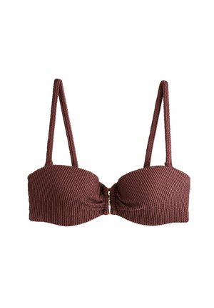 REGULAR FIT - WIRED  - Bikini-Top - chocolate brown crinkle