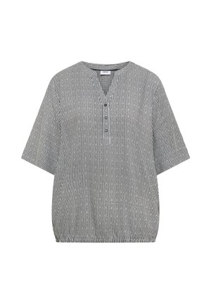 Cecil, KURZARM BLUSE MIT SPLIT NECK UND STREIFEN - Camicetta - palm breeze green