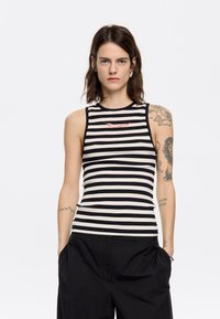 Bimba Y Lola AJUSTADO GUINDILLA RAYAS Top black