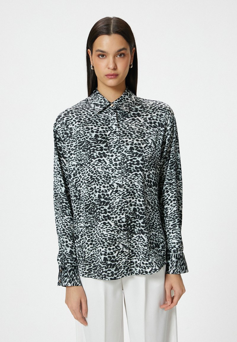 Koton LEOPAR PRINTED - Paitapusero - black