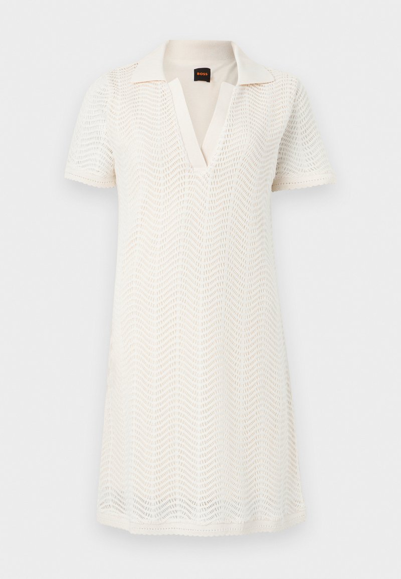 BOSS Robe pull - off-white/écru - ZALANDO.FR