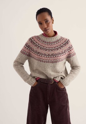 Seasalt Cornwall, SEASALT CORNWALL PORT KINNIS JUMPER MERINO - Jumper - pink - shingle bay dark rose mix