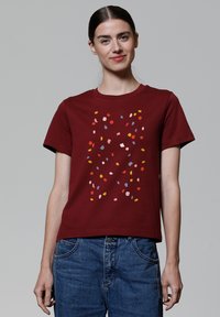 watapparel THIS IS ART - T-shirt imprimé - burgundy
