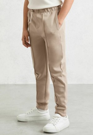 Reiss, BARNES PREMIUM INTERLOCK CUFFED LOGO JOGGERS - Jogginghose - stone