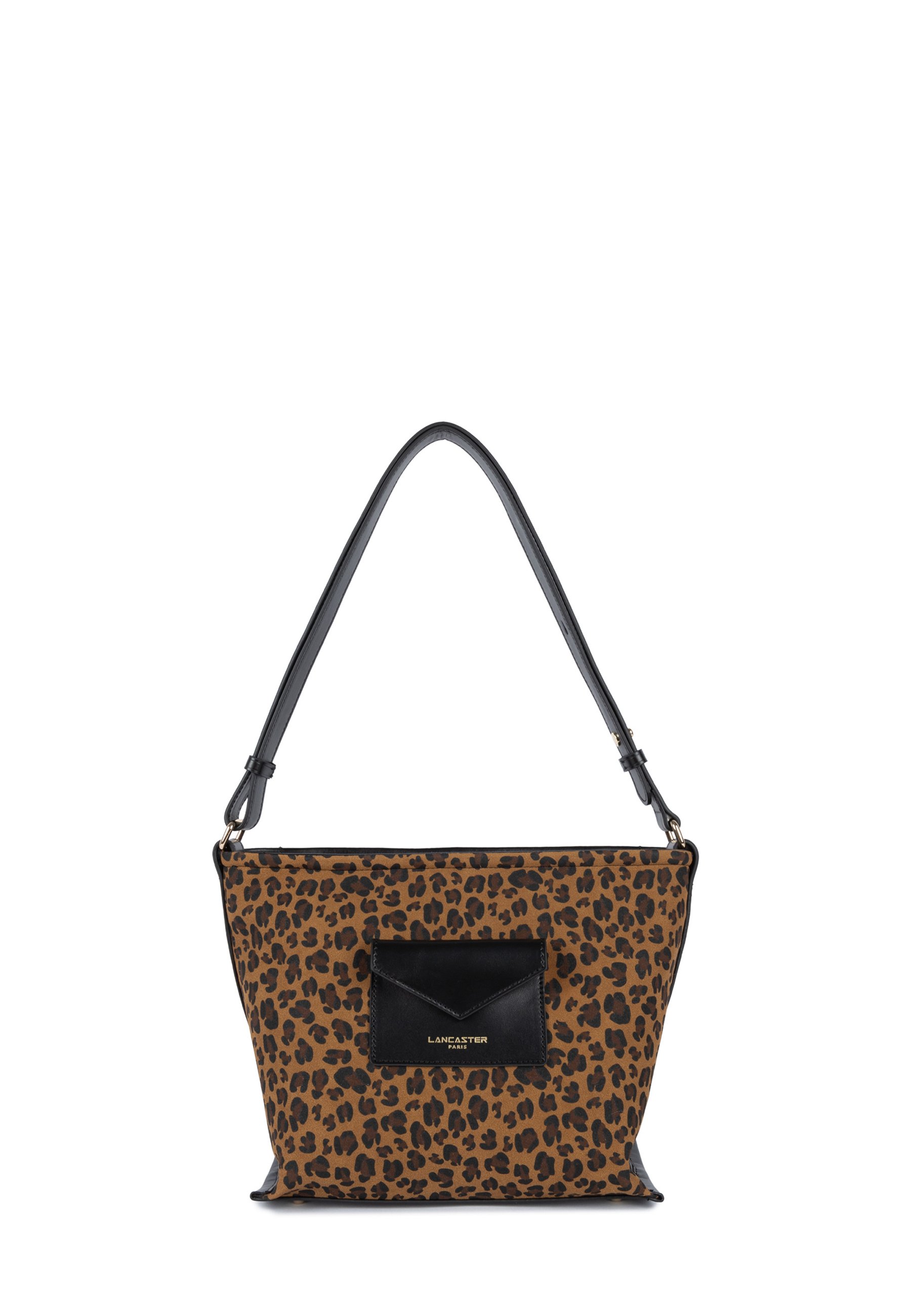 LANCASTER SEAU JUNGLE Sac à main noir léopard/noir