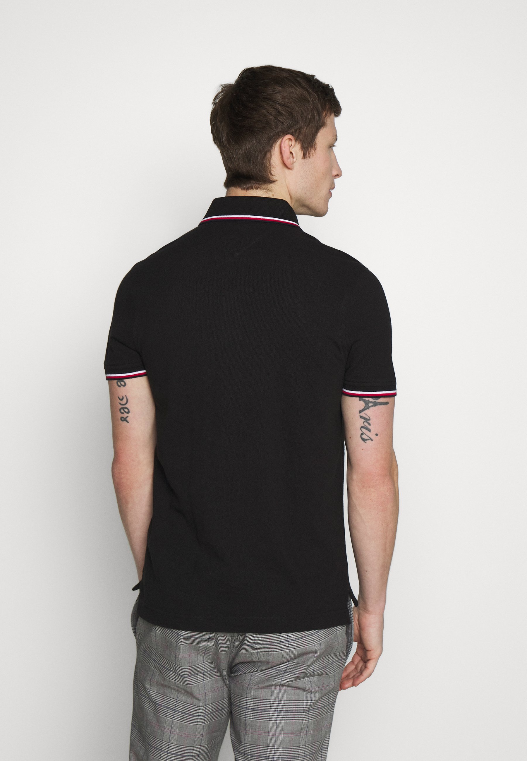 Tommy Hilfiger TIPPED SLIM FIT - Polo - black/nero - Zalando