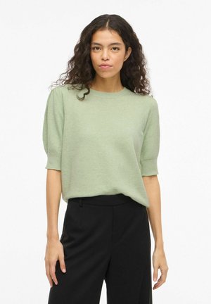 VIRIL 2/4 SLEEVE O-NECK - T-shirts basic - smoke green