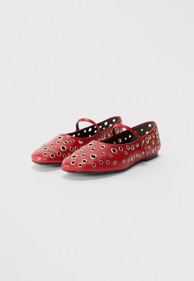 Tory Burch EYELET MARY JANE BALLET - Ballerines - tory red/silver