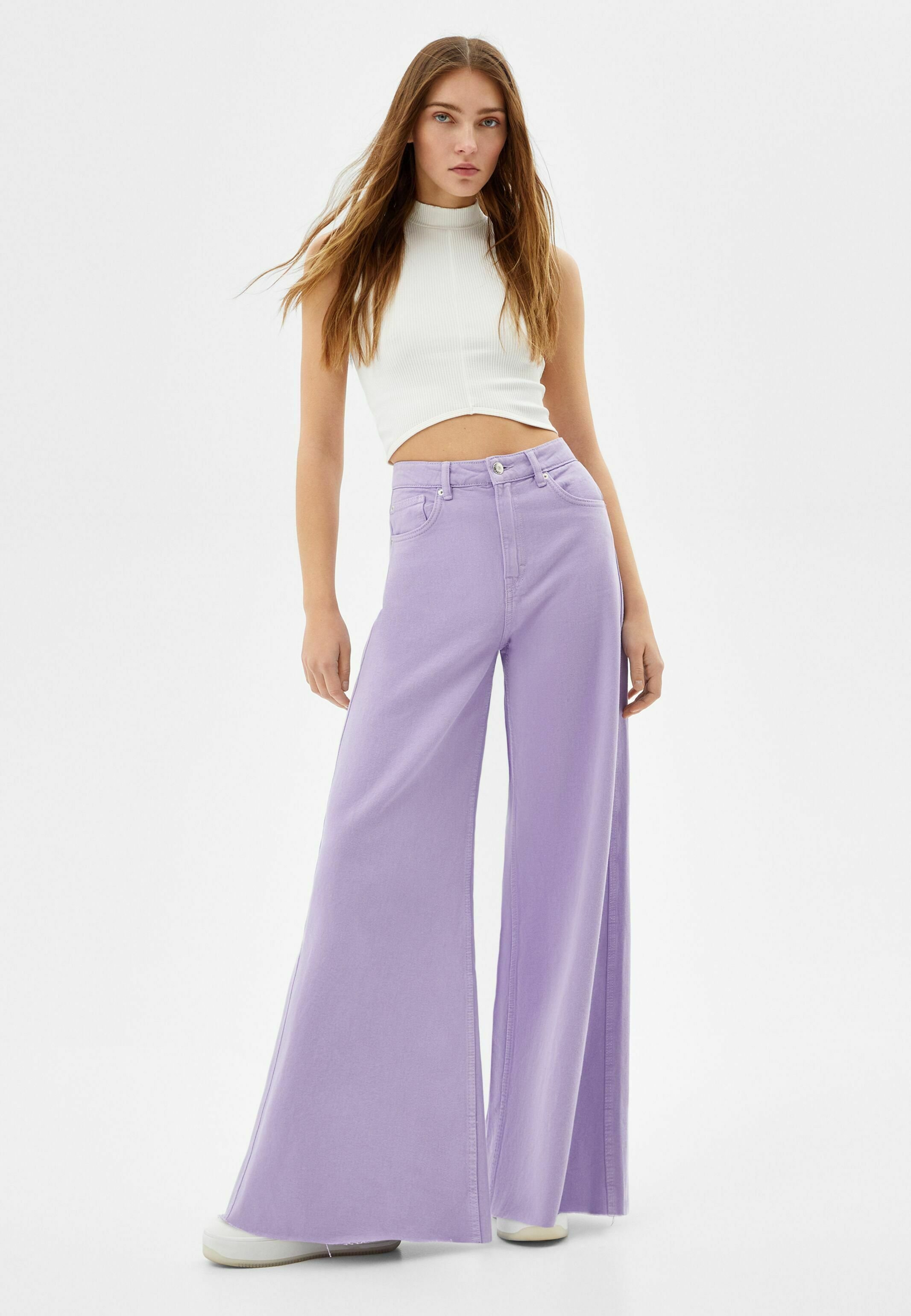 Bershka Broek - mauve - Zalando.nl
