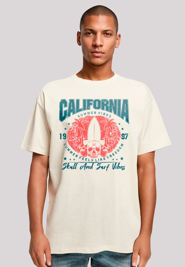 CALIFORNIA SKULL SUMMER VIBES - T-Shirt print - sand