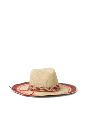 Stefanel FEDORA HAT WITH PATTERNED RIBBON.. - Hoed - beige