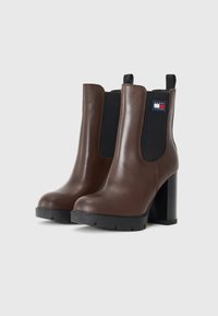 Tommy Jeans Bottines à talons hauts - dark mocha