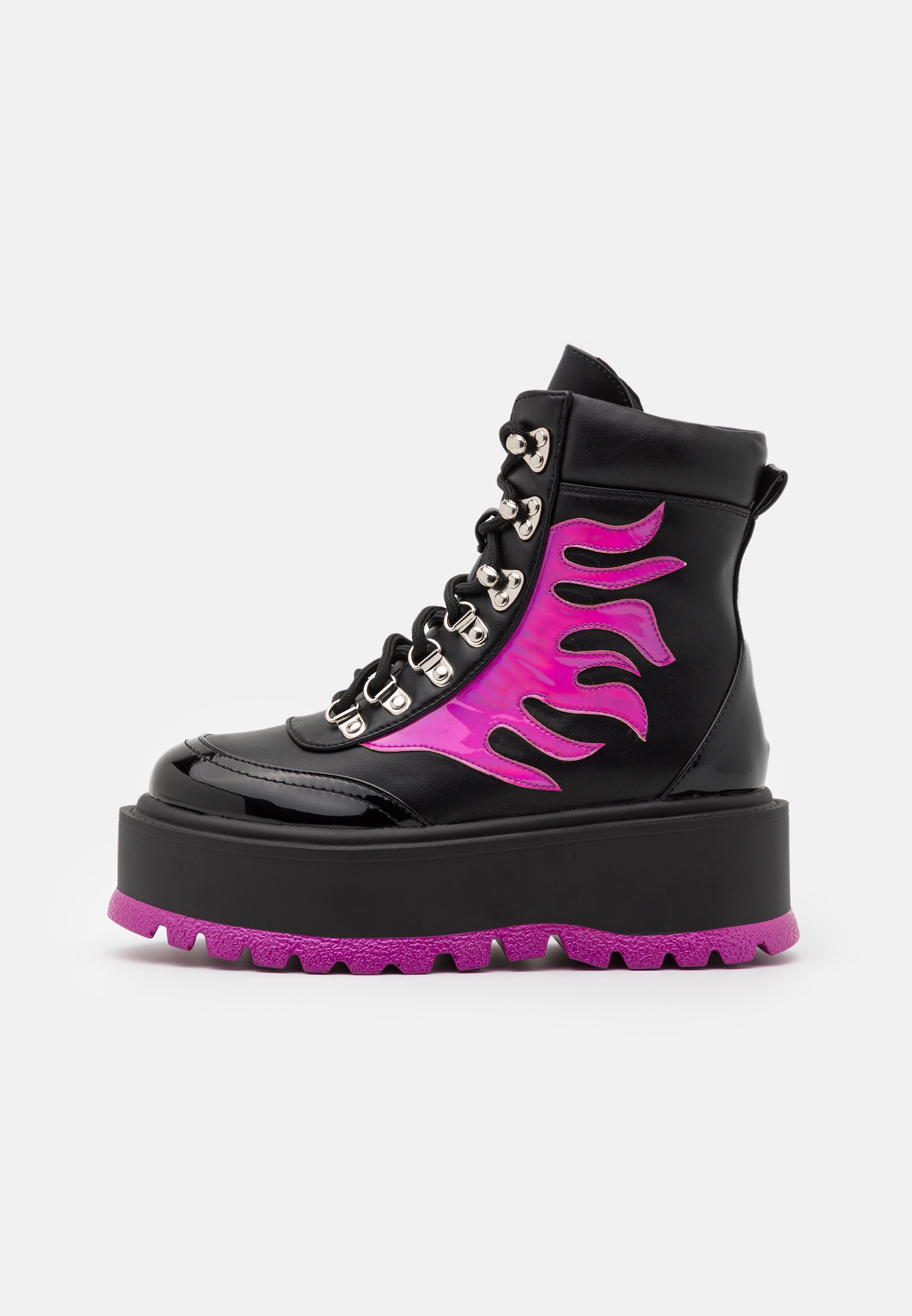 Koi Footwear VEGAN HELIOS - Enkellaarsjes met plateauzool - pink/donkerroze  - Zalando.nl