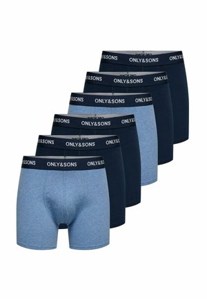 Only & Sons, ONLY   SONS HERREN ONSFITZ SOLID BOXER 6PACK NOOS - Lange Boxershorts - blau