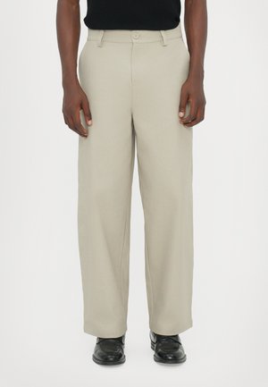 WIDE LEG - Pantalon classique - light grey