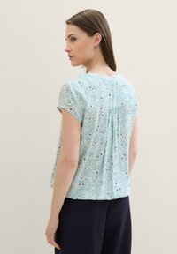 TOM TAILOR Bluse - blue tiny flower design