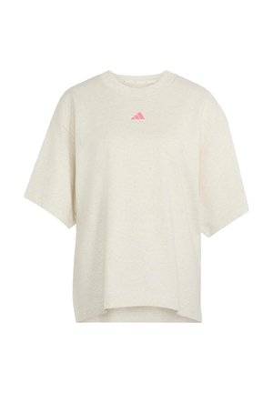 adidas Sportswear, 3 STRIPES STUDIO BOYFRIEND TEE - Μπλουζάκι με στάμπα - chalk white melange