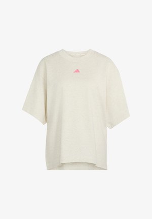 adidas Sportswear, 3 STRIPES STUDIO BOYFRIEND TEE - Μπλουζάκι με στάμπα - chalk white melange