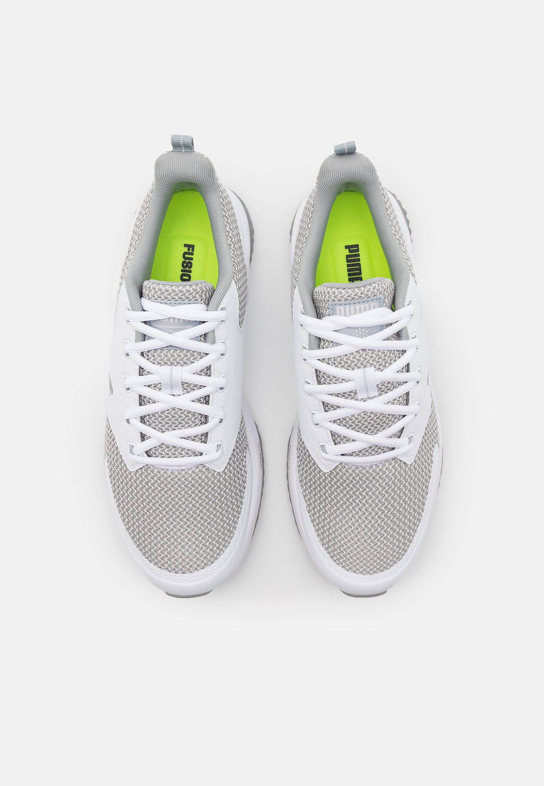 Puma Golf GRIP FUSION SPORT 3.0 - Golf shoes - white/silver/quarry/white -  Zalando.ie