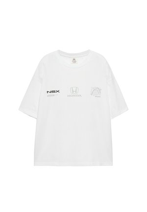 PULL&BEAR, HONDA NSX - T-SHIRT - T-Shirt print - white
