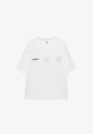PULL&BEAR, HONDA NSX - T-SHIRT - T-Shirt print - white