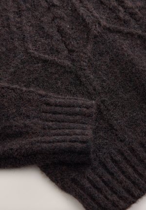 Next BLEND CABLE KNIT CREW NECK - Striktrøje - chocolate brown
