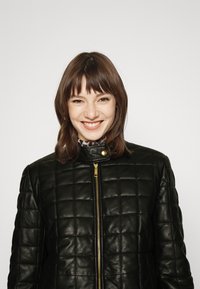 DEPECHE JACKET - Casaco de couro - black