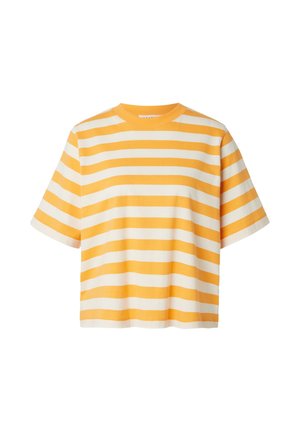 EDITED, EDITED SHIRT NOLA - T-shirt print - weiß creme orange