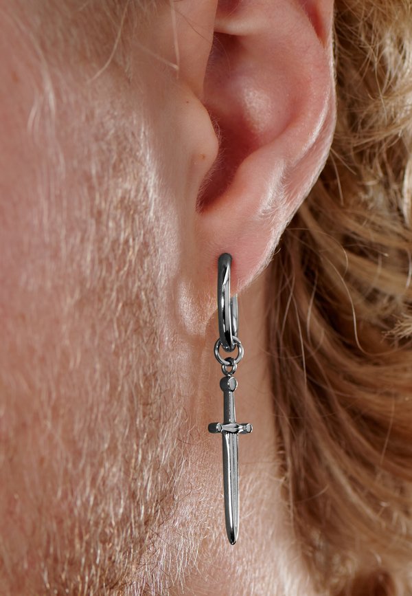 Einzelner Ohrring - steel  silver