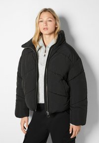 Bershka - OVERSIZE  - Winterjas - black - 0
