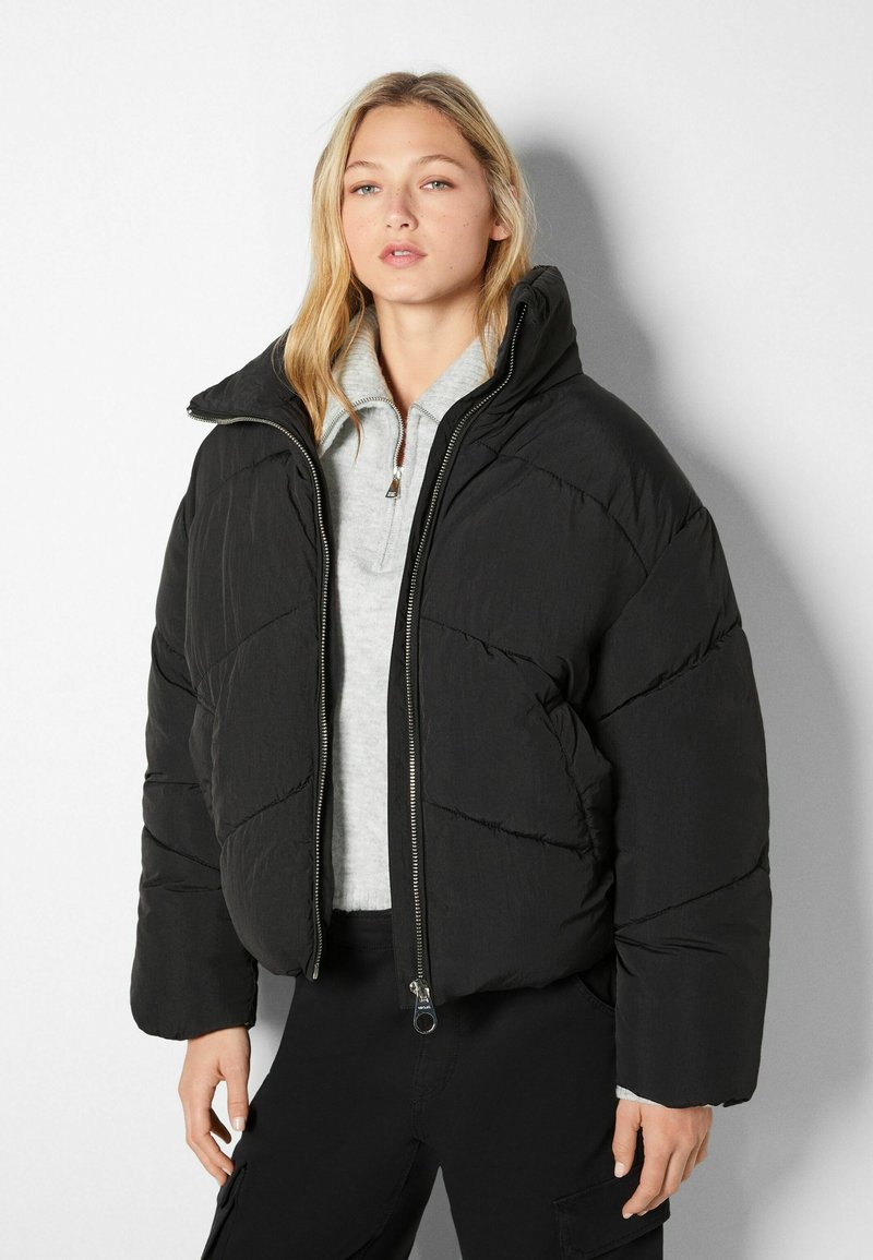 Bershka - OVERSIZE  - Winterjas - black