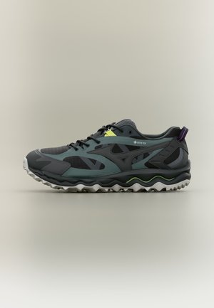 Mizuno Sportstyle, WAVE MUJIN GTX UNISEX - Αθλητικά παπούτσια - black/black sand/balsam green
